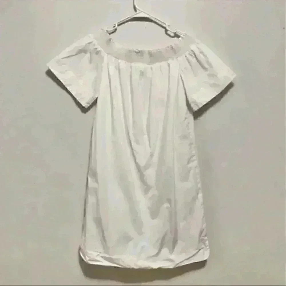 J crew white off the shoulder knee length dress in size 00